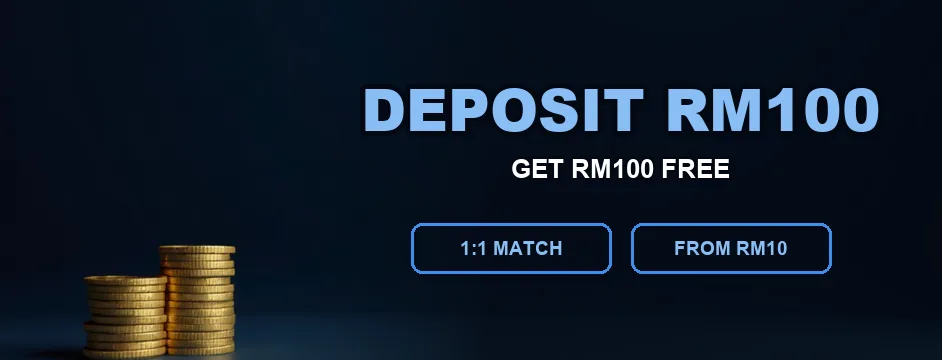 Mancity88 Deposit RM100, Get RM100 Free promotion banner